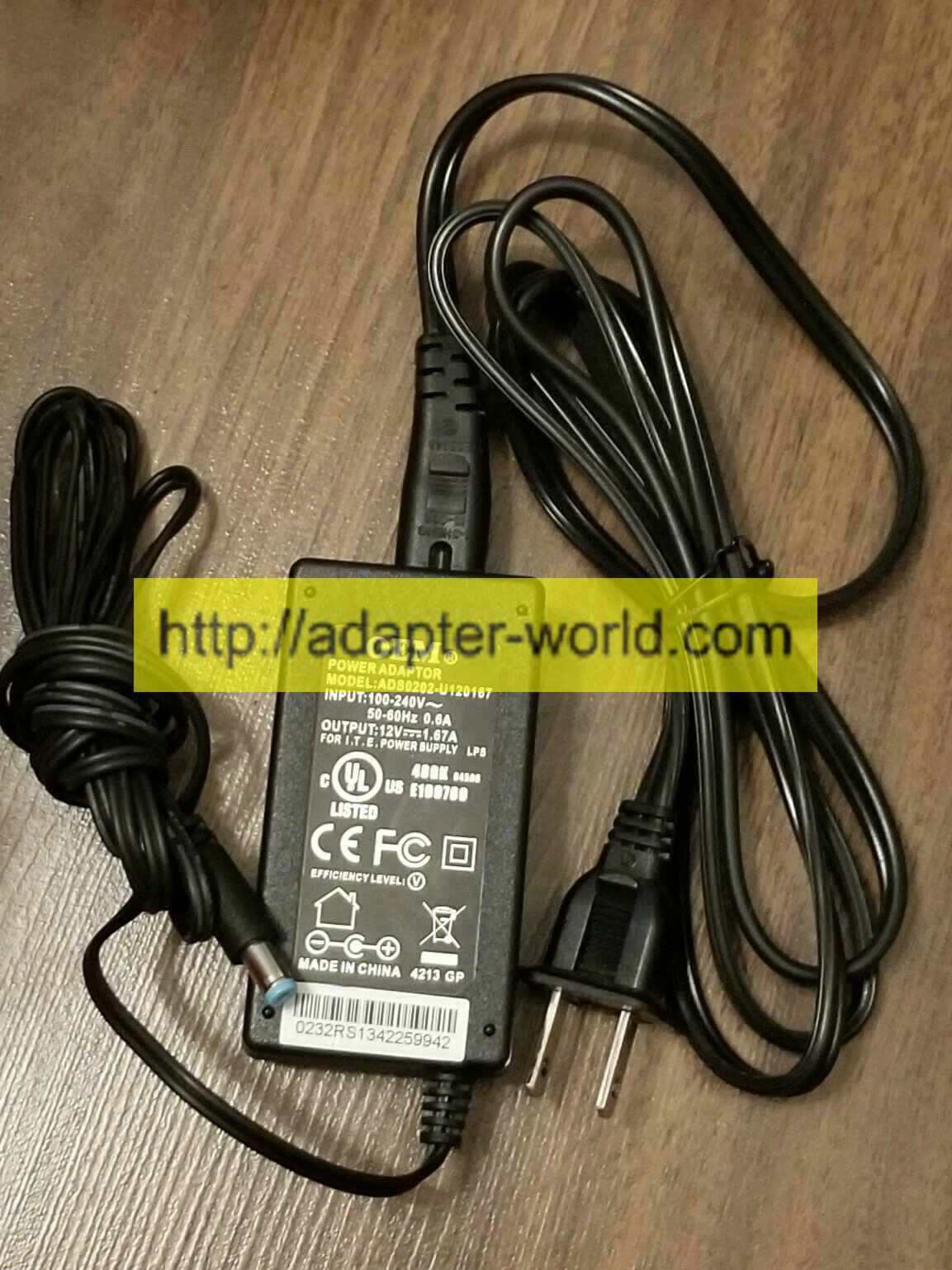 *Brand NEW* 12V 1.67A OEM ADS0202-U120167 AC Adapter Power Supply